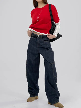 Apieu Carpenter Pocket Denim Pants