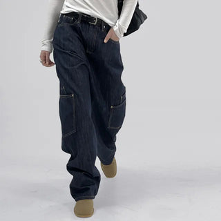 Apieu Carpenter Pocket Denim Pants