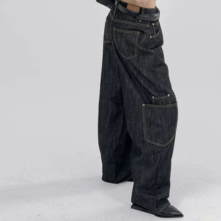 Apieu Carpenter Pocket Denim Pants