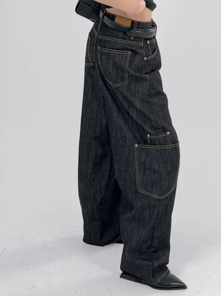 Apieu Carpenter Pocket Denim Pants