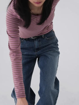 Tsya Straight Medium Blue Denim
