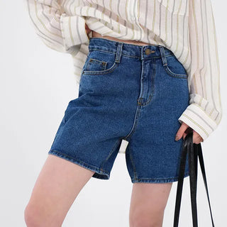 Leaf Simple Part Denim Shorts