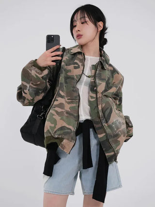 Leaf Simple Part Denim Shorts