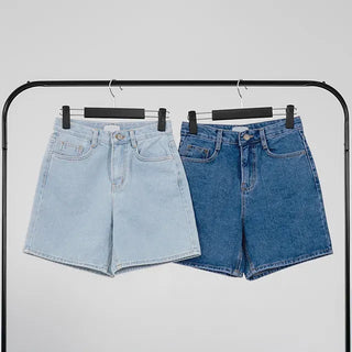 Leaf Simple Part Denim Shorts