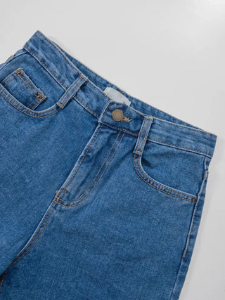 Leaf Simple Part Denim Shorts