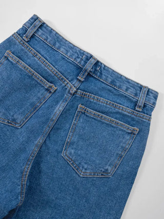 Leaf Simple Part Denim Shorts