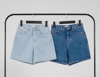 Leaf Simple Part Denim Shorts