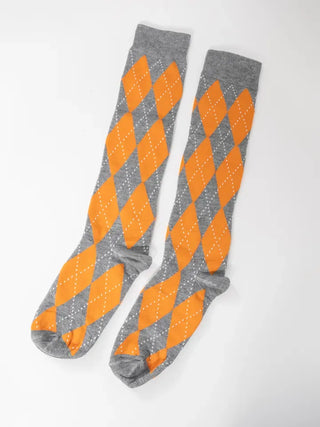 Ushi Argyle High Knee Socks