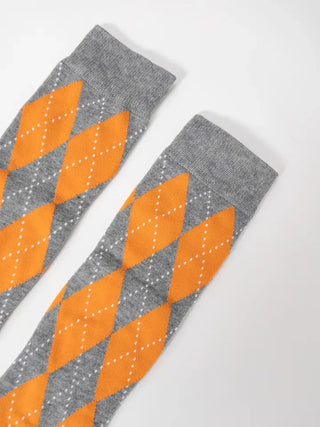 Ushi Argyle High Knee Socks