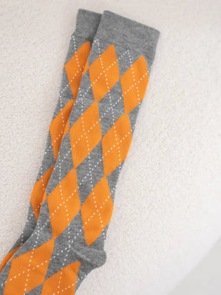 Ushi Argyle High Knee Socks