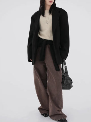 Karr Old Brown Wide Denim Pants