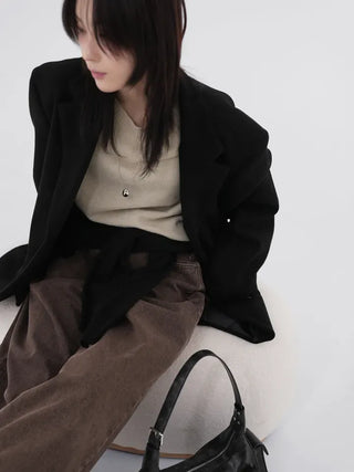 Karr Old Brown Wide Denim Pants