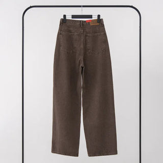 Karr Old Brown Wide Denim Pants