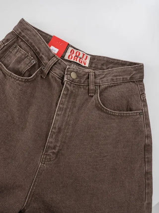 Karr Old Brown Wide Denim Pants