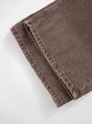 Karr Old Brown Wide Denim Pants