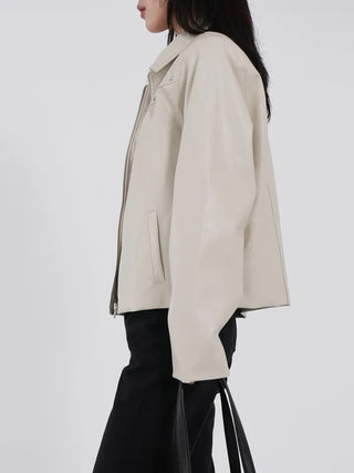 Yumeki Rivet Leather Jacket