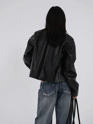 Yumeki Rivet Leather Jacket