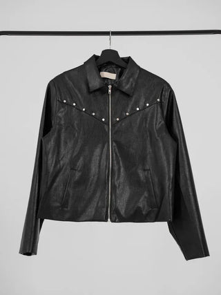 Yumeki Rivet Leather Jacket