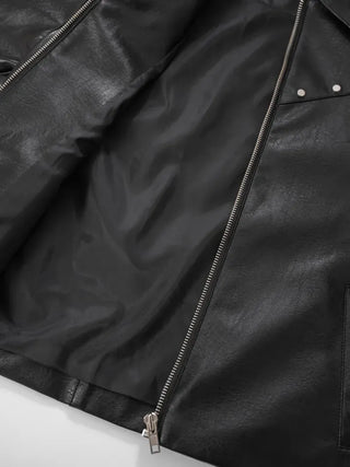 Yumeki Rivet Leather Jacket