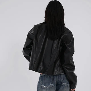Yumeki Rivet Leather Jacket