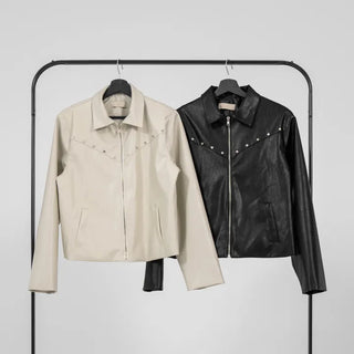 Yumeki Rivet Leather Jacket
