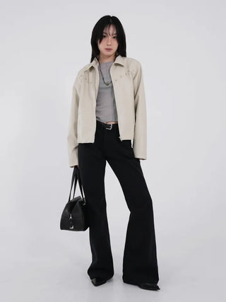 Yumeki Rivet Leather Jacket