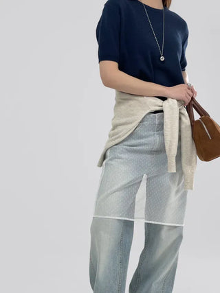 Reina Round Neck Short Sleeve Knit