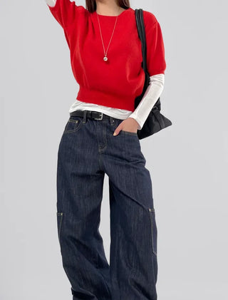 Reina Round Neck Short Sleeve Knit