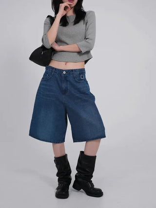 Sharty D-Ring Bermuda Half Denim Pants