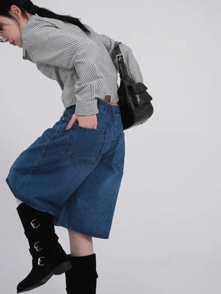 Sharty D-Ring Bermuda Half Denim Pants