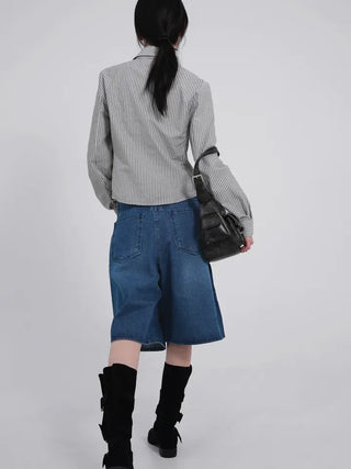 Sharty D-Ring Bermuda Half Denim Pants