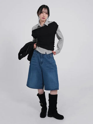 Sharty D-Ring Bermuda Half Denim Pants