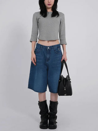 Sharty D-Ring Bermuda Half Denim Pants