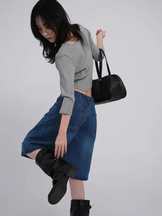 Sharty D-Ring Bermuda Half Denim Pants