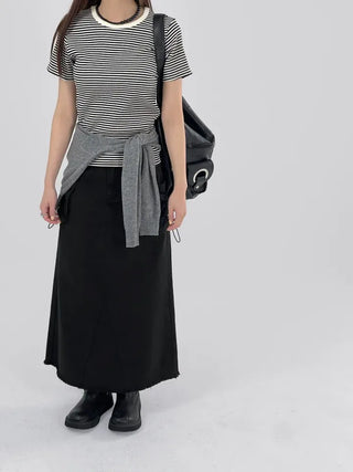 Enzo Striped Waffle Short Sleeve Tee