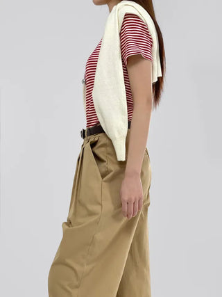 Enzo Striped Waffle Short Sleeve Tee