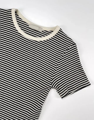 Enzo Striped Waffle Short Sleeve Tee
