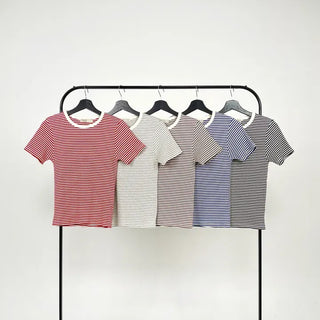Enzo Striped Waffle Short Sleeve Tee