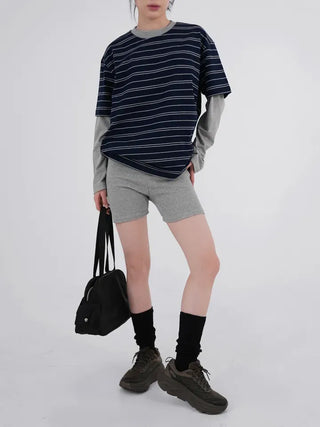 Dense Multi-Stripe Color Block T-shirt