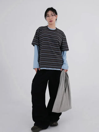 Dense Multi-Stripe Color Block T-shirt