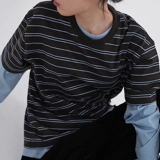 Dense Multi-Stripe Color Block T-shirt