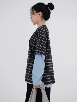 Dense Multi-Stripe Color Block T-shirt
