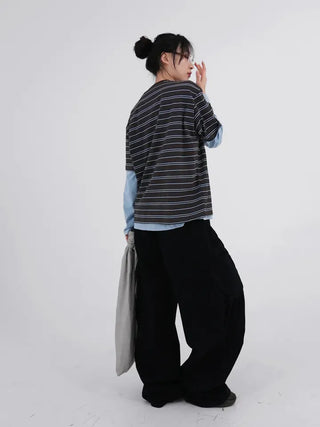 Dense Multi-Stripe Color Block T-shirt