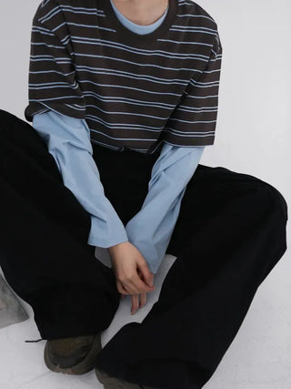 Dense Multi-Stripe Color Block T-shirt