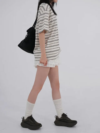Dense Multi-Stripe Color Block T-shirt