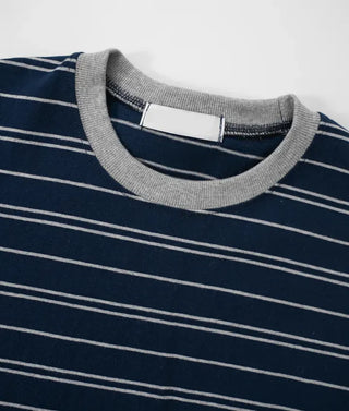 Dense Multi-Stripe Color Block T-shirt