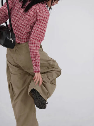 Cellop check crop shirt