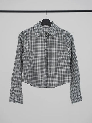 Cellop check crop shirt