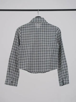 Cellop check crop shirt