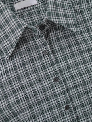 Cellop check crop shirt